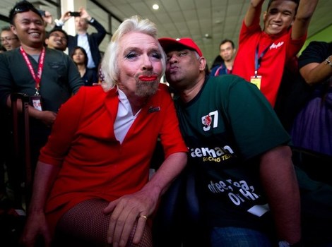 Branson i Fernandes (Foto: AFP)