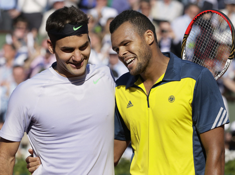 Roger Federer i Jo-Wilfried Tsonga (Foto: AFP)