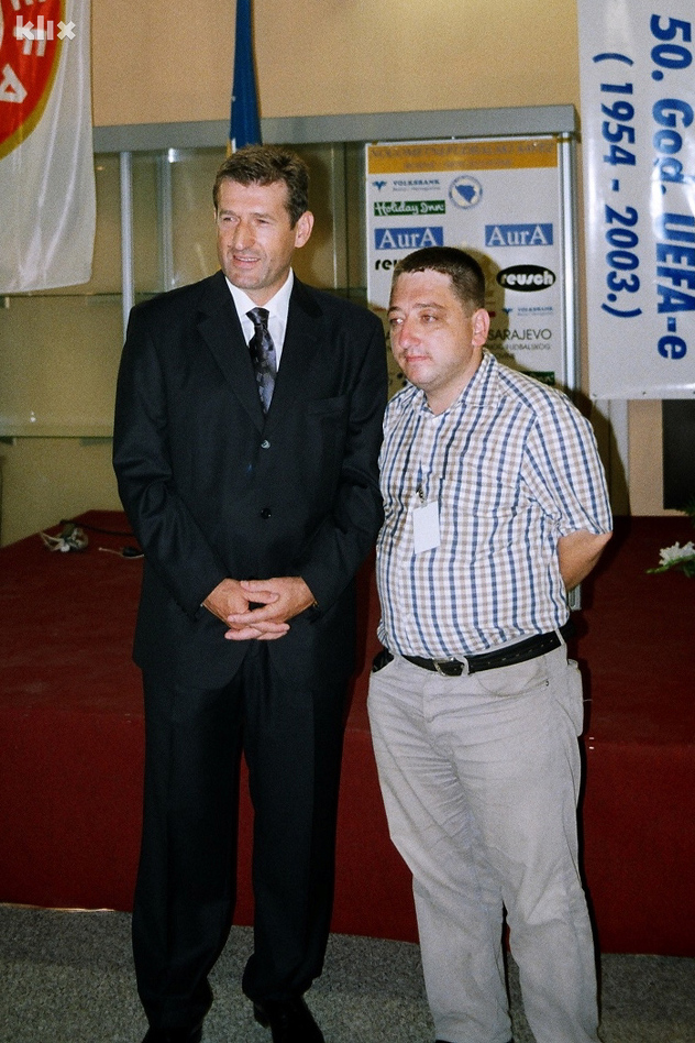 Safet Sušić i Suljo Spahić 2003. godine (Foto: Arhiv/Klix.ba)
