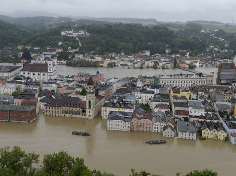 Grad Passau u Njemačkoj pod vodom