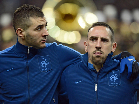 Karim Benzema i Franck Ribery (Foto: AFP)
