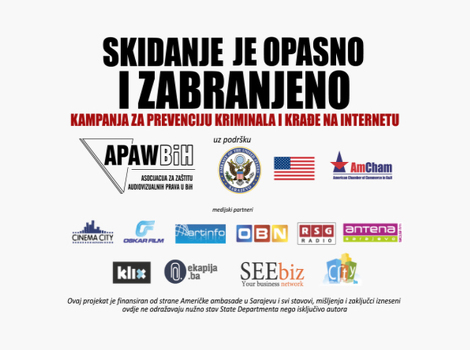 "Skidanje je opasno" - kampanja za zaštitu autorskih prava