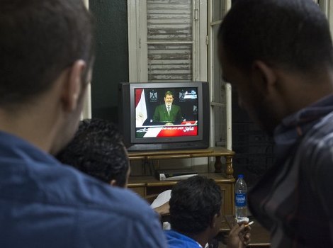 Morsijevo obraćanje na televiziji (Foto: AFP)