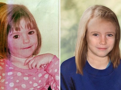 Madeleine kada je imala tri godine (lijevo) i kompjuterski generirana fotografija njenog sadašnjeg izgleda (Foto: AFP)