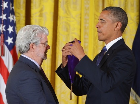 George Lucas i Barack Obama (Foto: AFP)