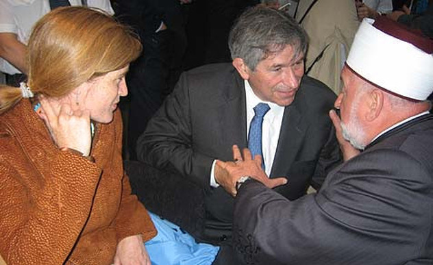 Samantha Power u društvu bivšeg reisu-l-uleme Mustafe ef. Cerića