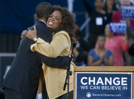 Barack Obama i Oprah Winfrey (Foto: Arhiv/AFP)