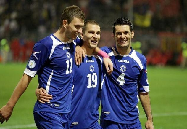 Edin Džeko, Ognjen Vranješ i Emir Spahić
