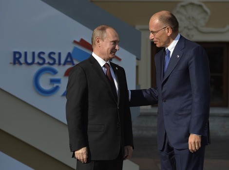Vladimir Putin i Enrico Letta (Foto: AFP)