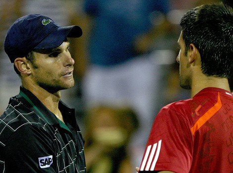 Andy Roddick i Novak Đoković (Foto: AFP)