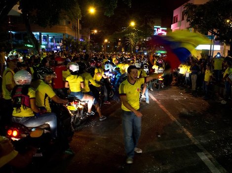 Slavlje navijača Kolumbije (Foto: AFP)