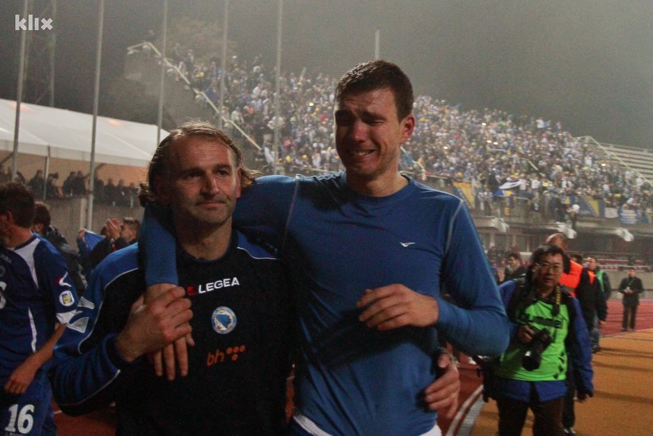 Džeko zaplakao nakon pobjede nad Litvanijom (Foto: Feđa Krvavac/Klix.ba)