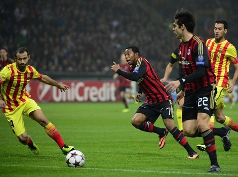 Detalj sa utakmice Milan - Barcelona (Foto: AFP)