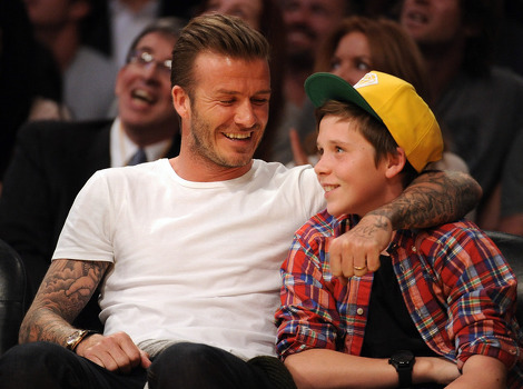 Beckham sa sinom Brooklynom (Foto: Arhiv/AFP)