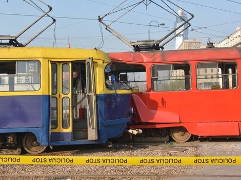 Sudar dva tramvaja kod Tehničke škole (Foto: D. S./Klix.ba)