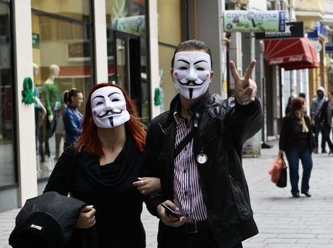 Podrška Maršu miliona maski: Anonymousi i na ulicama Sarajeva
