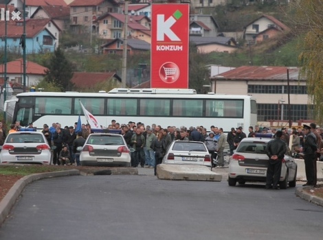 Tokom jučerašnje blokade (Foto: Feđa Krvavac/Klix.ba)