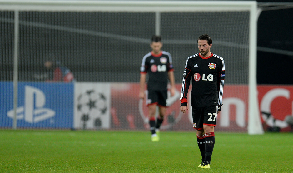 Žalost igrača Bayera (Foto: AFP)