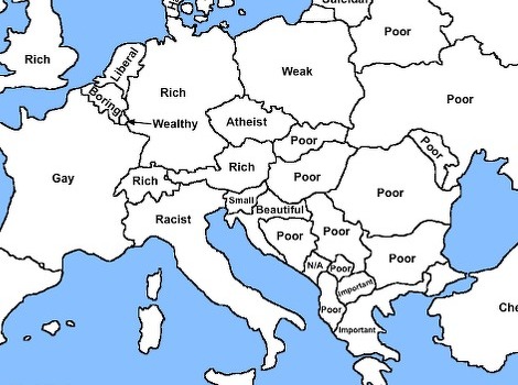 nijema karta evrope Zanimljiva karta Evrope: Ako pitate Google, BiH je poznata po  nijema karta evrope