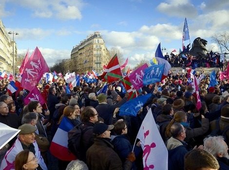 Sa današnjih protesta u Parizu (Foto: AFP)