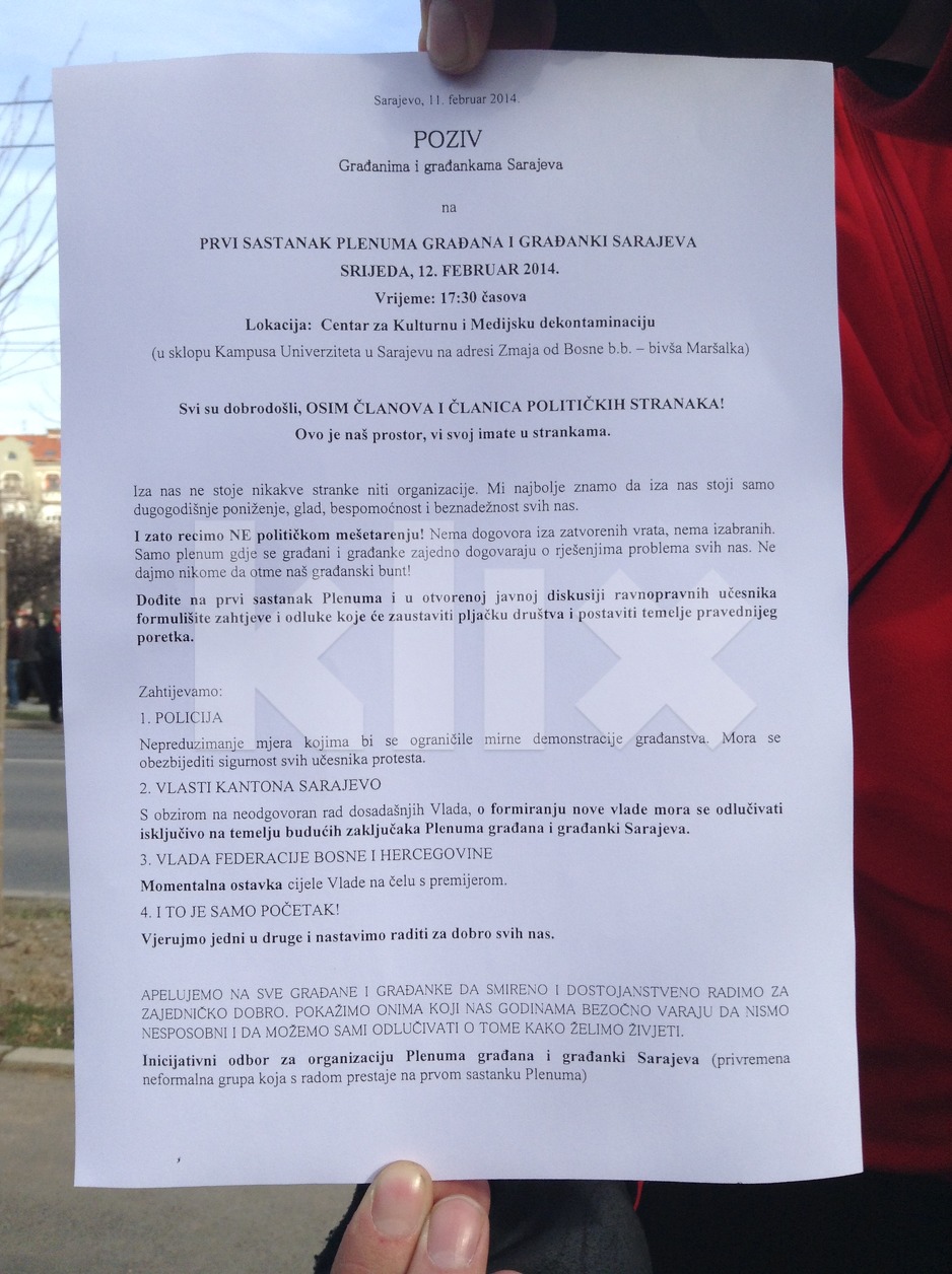 Poziv na Plenum (Foto: Feđa Krvavac/Klix.ba)