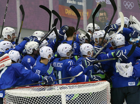 Hokejaši Slovenije (Foto: EPA)