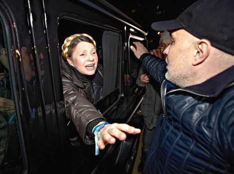 Julija Timošenko nakon izlaska iz zatvora (Foto: EPA)