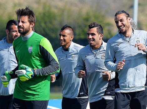Nogometaši Juventusa na treningu (Foto: AFP)
