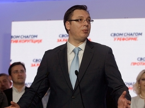 Aleksandar Vučić nakon izborne pobjede (Foto: EPA)