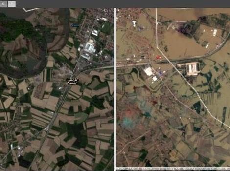 Bosanski Šamac prije i poslije poplava