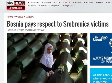 Sky News Australia donio je priču o 19. godišnjici genocida u Srebrenici