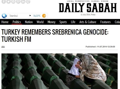 Daily Sabah je izvijestio o obilježavanju 19. godišnjice genocida u Srebrenici