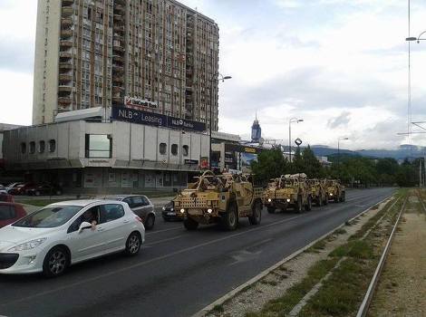 EUFOR-ova vozila jučer u Sarajevu (Foto: Klix.ba)