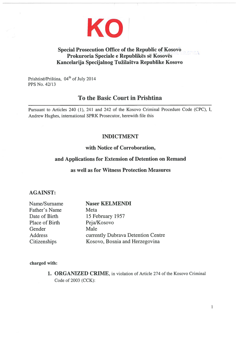 Keljmendi se u optužnici navodi kao veliki diler koji je zaradio milione od trgovine drogom (Foto: CIN)