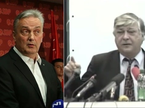 Zlatko Lagumdžija nakon izbornog poraza i Nijaz Duraković na Kongresu SDP-a 2002. godine