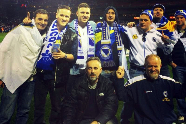 Adis Radončić (krajnje lijevo), Halil Todić (drugi slijeva) i Salko Radončić (četvrti slijeva)
