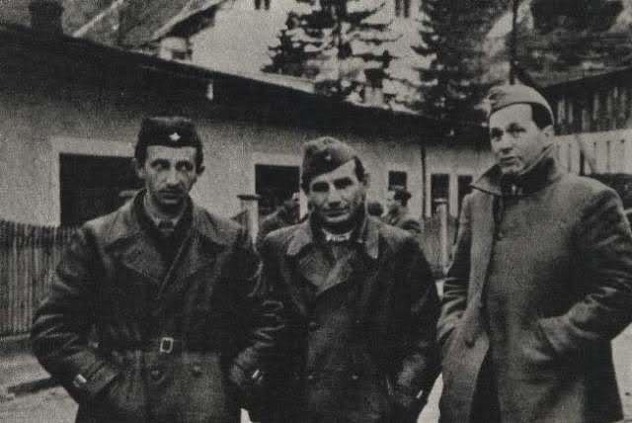 Hamza Humo, Đuro Pucar i Rodoljub Čolaković (Foto: Muzej AVNOJ-a)