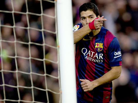 Luis Suarez slavi današnji gol (Foto: EPA)