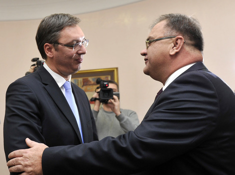 Vučić i Ivanić tokom susreta u Beogradu
