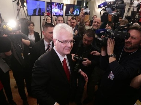Josipović u izbornom štabu (Foto: Pixsell)