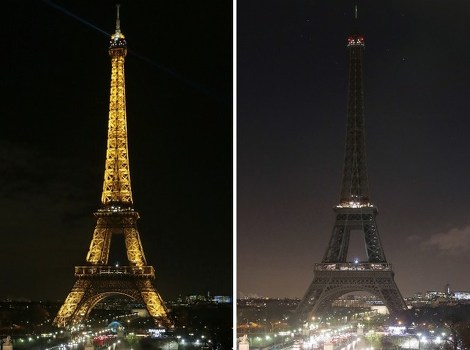 Ajfelov toranj u mraku (Foto: AFP)