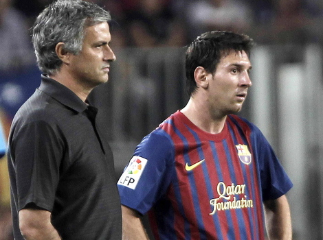 Jose mourinho i Lionel Messi (Foto: EPA)