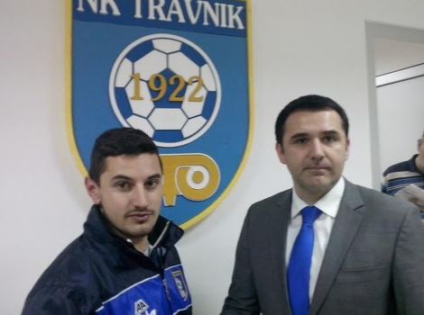 Dženan Durak s predsjednikom NK Travnik Nihadom Selimovićem
