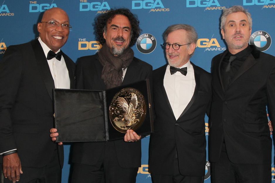 Paris Barclay, Alejandro Gonzales Inarritu, Steven Spielberg i Alfonso Cuaron (Foto: AFP)