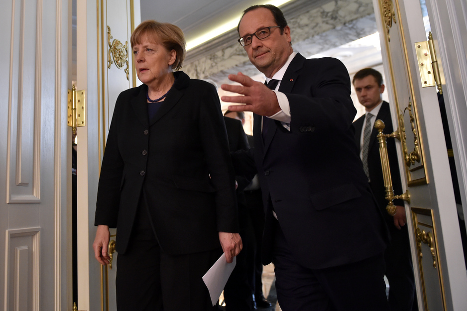 Angela Merkel i Francois Hollande (Foto: AFP)