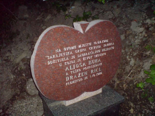 Mjesto pogibije Aljoše i Zije