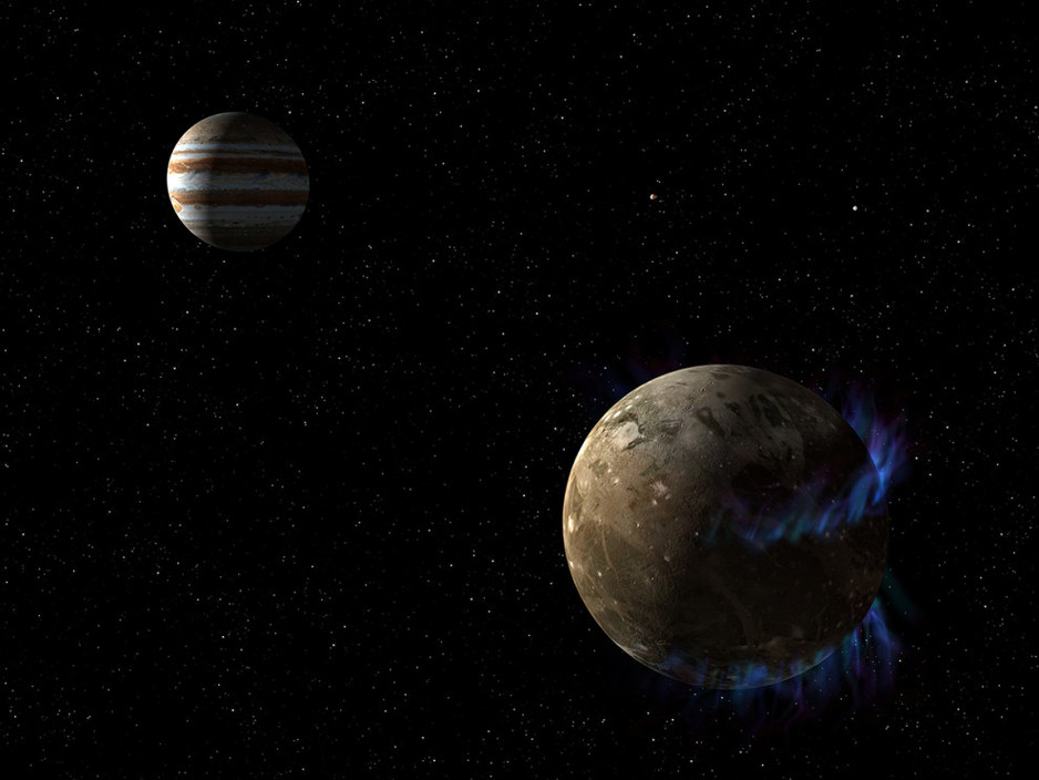 Ilustracija Jupitera i Ganimeda