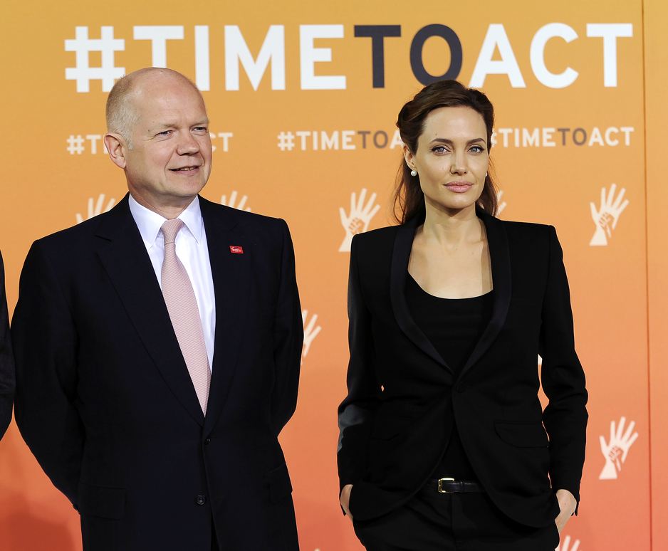 William Hague i Angelina Jolie (Foto: EPA)