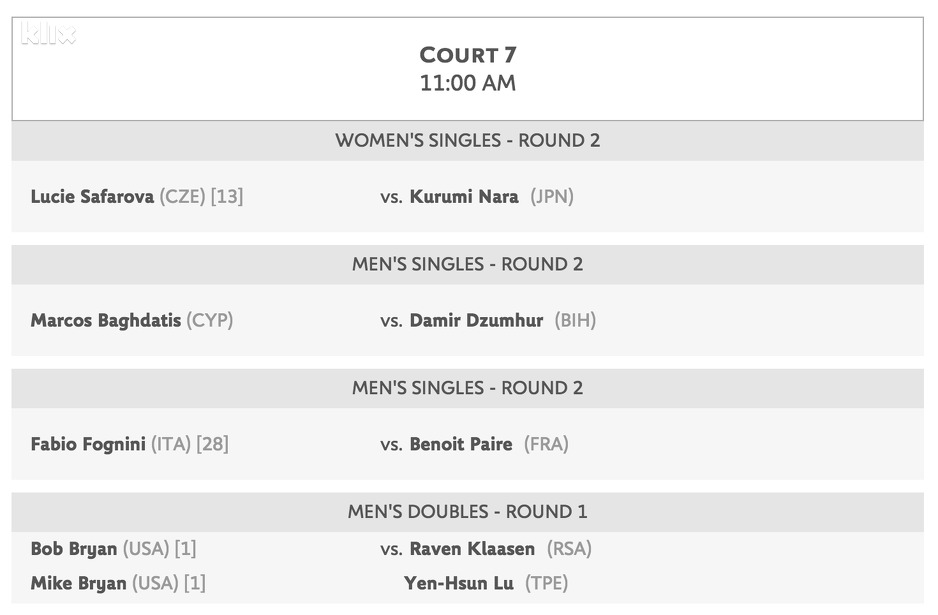 Raspored mečeva četvrtog dana Roland Garrosa