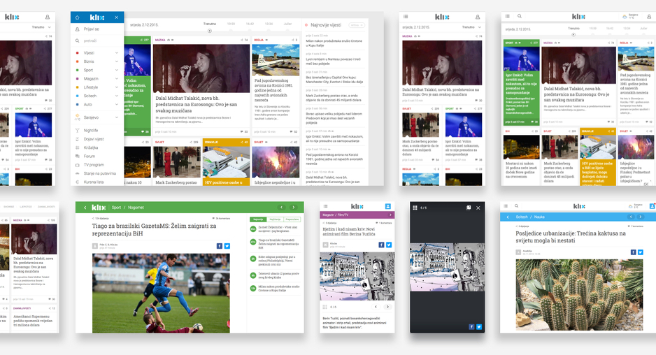 Novi grafički elementi: navigacija, naslovnica, fotogalerije, članci...